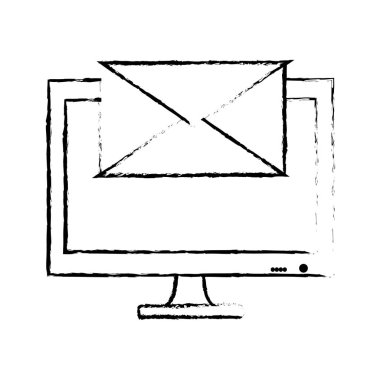 Bilgisayar aygıtı becerikli alet ve teknoloji Tema izole tasarım vektör çizim
