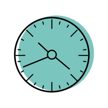 renk duvar saati saat nesne vektör çizim yuvarlak