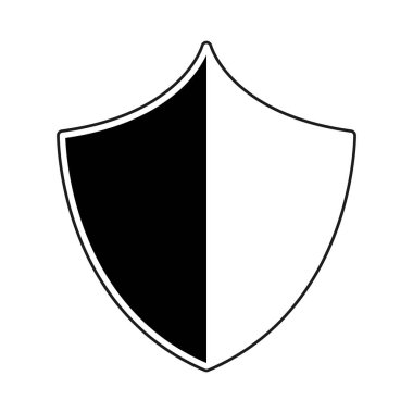 siluet güvenlik kalkanı koruma gizlilik vektör çizim nesnesine