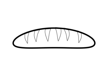 Ekmek, unlu gıda mutfak ve salonu Tema izole tasarım vektör çizim