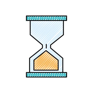 zaman vektör çizim denetlemek için kum saati klasik nesne doodle