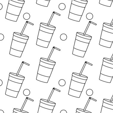 İçki içecek ve cola Tema izole tasarım vektör çizim soda arka plan