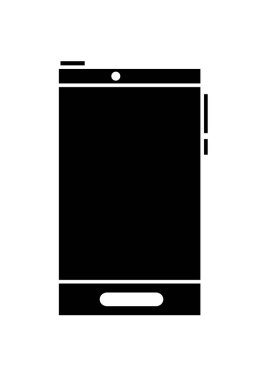 siluet iletişim smartphone teknoloji Nesne simge vektör çizim