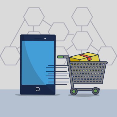 Fintech sanayi teknoloji para ve iş Tema vektör çizim