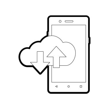 Smartphone aygıt becerikli alet ve teknoloji Tema izole tasarım vektör çizim