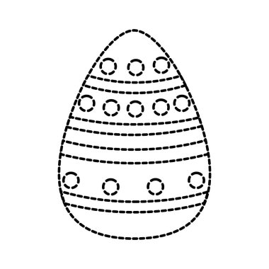 noktalı şekil noktaları ve rakamlar dekorasyon vektör çizim ile Paskalya yortusu yumurta