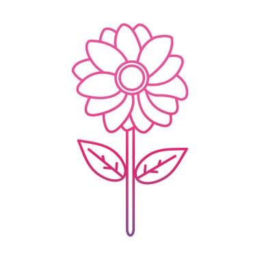 bozulmuş satır güzel ile doğa yaprakları ve yaprakları vektör çizim çiçek