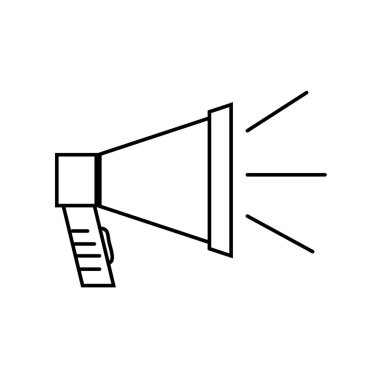 satır megafon hoparlör sesli mesaj iletişim vektör çizim