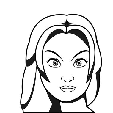 Retro kadın vintage kız ve kadın güzelliğinin Tema izole tasarım vektör çizim