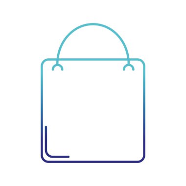 vektör çizim satın almak için alışveriş çantası Pazar iş kolu mavi