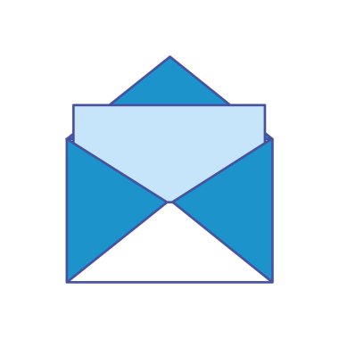 E-posta mektup ve mesaj Tema izole tasarım vektör çizim zarf