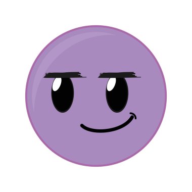 Mor rogue yüz jest sembolü ifade vektör çizim