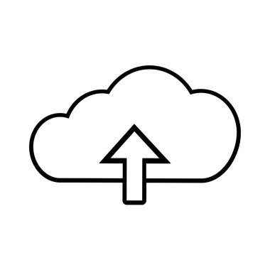 Bulut depolama teknolojisi ve sanal Tema izole tasarım vektör çizim bilgisayar