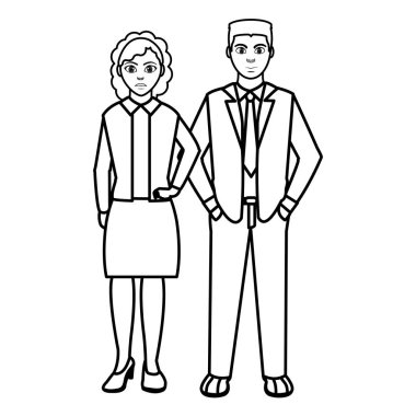 hat insanlar saç modeli ve şık giysileriyle tarzı ile illüstrasyon vektör