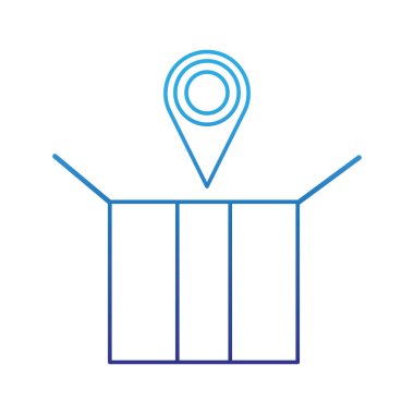 bozulmuş satırı açmak teslim paket konumu simge vektör çizim ile