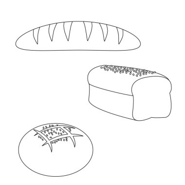 Organik ve sağlıklı gıda Tema vektör çizim ekmek