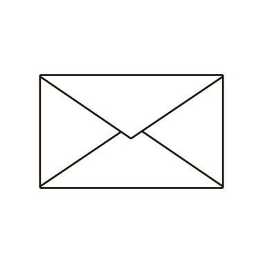 E-posta mektup ve mesaj Tema izole tasarım vektör çizim zarf