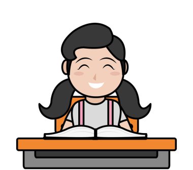 Kız ve kitap tasarımı