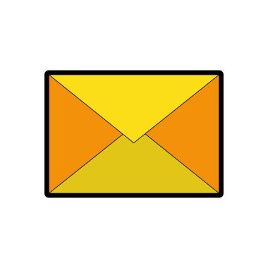 E-posta mektup ve mesaj Tema izole tasarım vektör çizim zarf