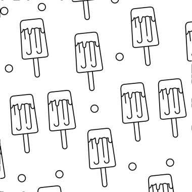 Buzlu şeker arka plan yaz tatlı ve tatlı gıda Tema izole tasarım vektör çizim