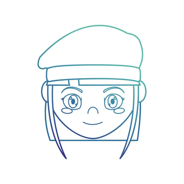 Dívka s designem čepice zimní — Stockový vektor