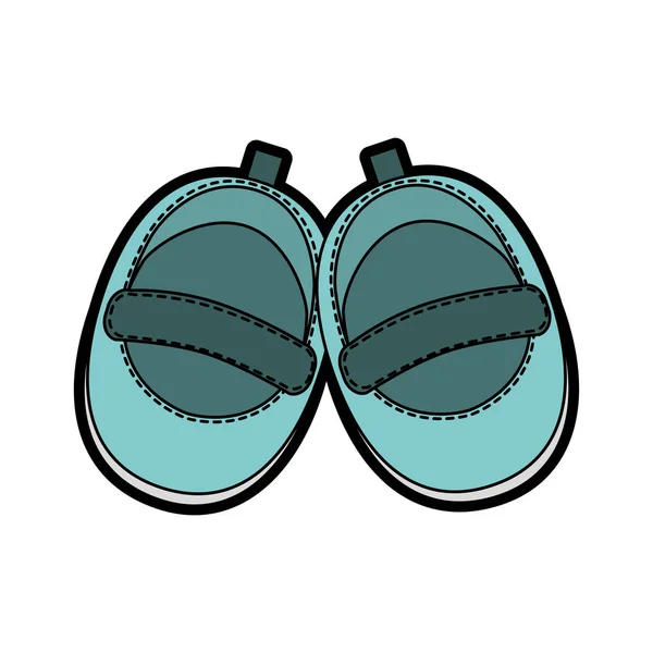 Conception de chaussures bébé — Image vectorielle