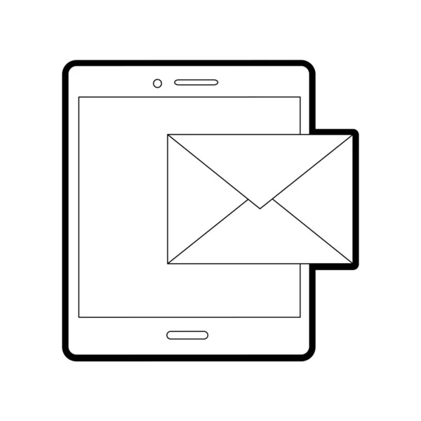 Tablet Device Gadget Technology Theme Diseño Aislado Ilustración Vectorial — Vector de stock
