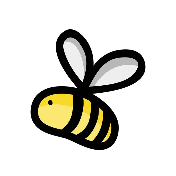 ベクトル図を飛んでかわいい蜂昆虫動物 — ストックベクタ