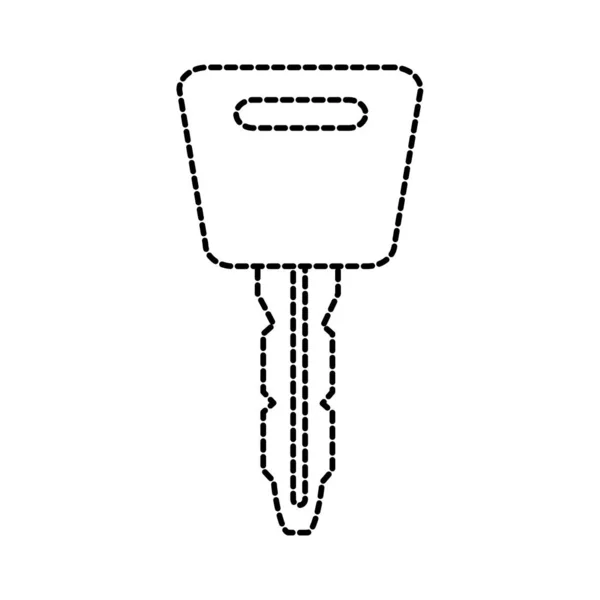 Prickade Formen Bil Nyckelobjekt Till Säkerhet Larm Vektorillustration — Stock vektor