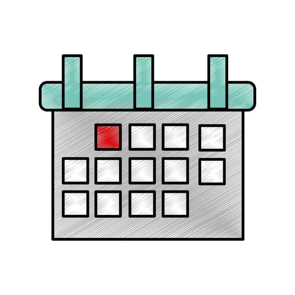 Calendar Planner Time Event Theme Isolated Design Vector Illustration — Stock Vector