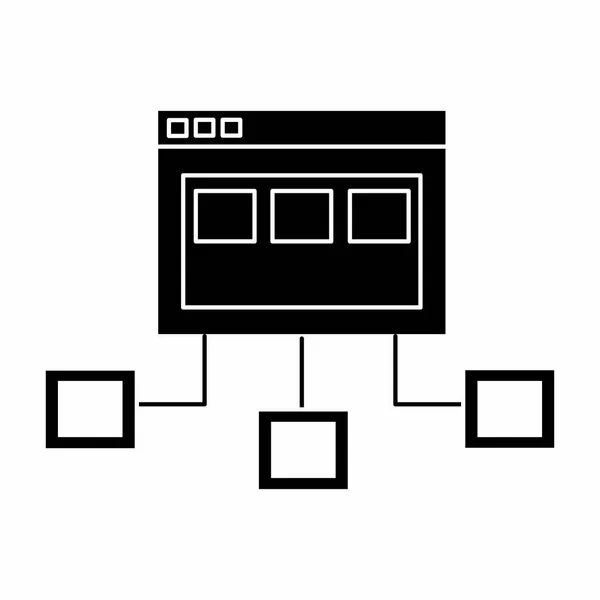 Izolované webové stránky design — Stockový vektor