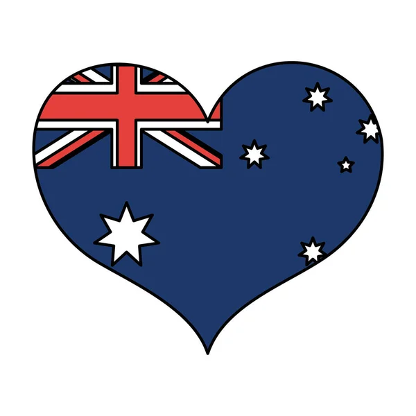 Дизайн сердца Австралии — стоковый вектор