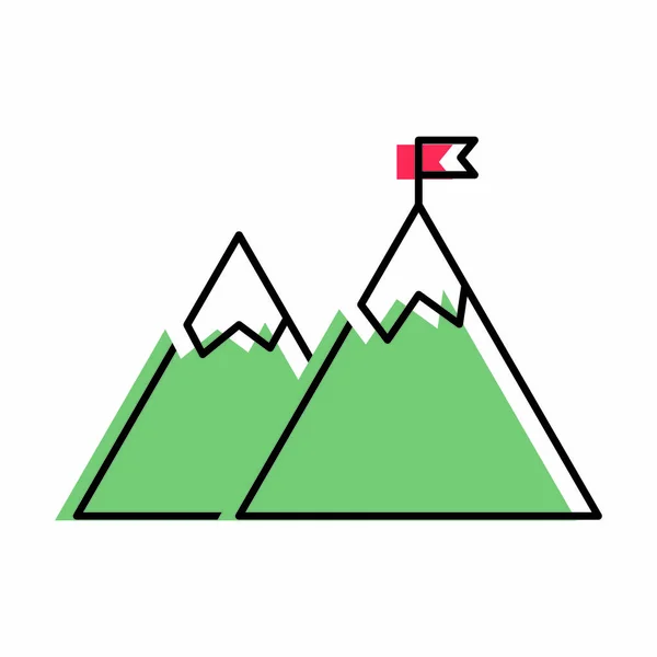Σημαία για τον σχεδιασμό του βουνού — Διανυσματικό Αρχείο