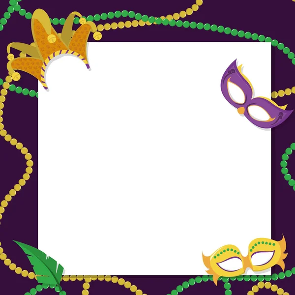 Masker Van Mardi Gras Carnaval Festival Thema Vectorillustratie — Stockvector