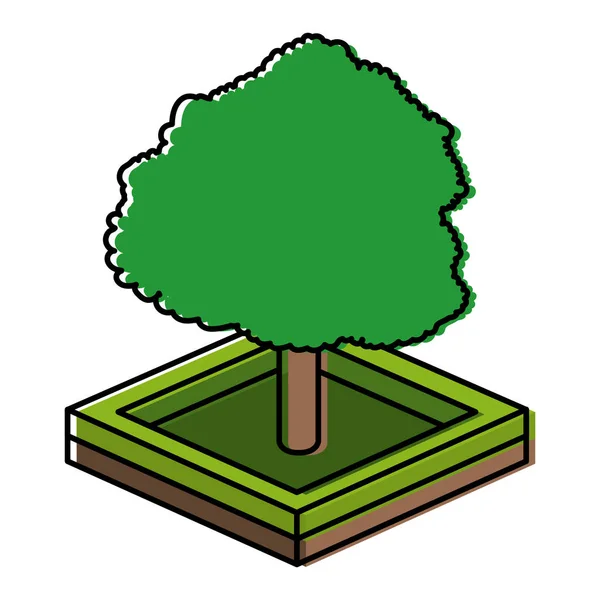 İzometrik ağacı tasarım — Stok Vektör
