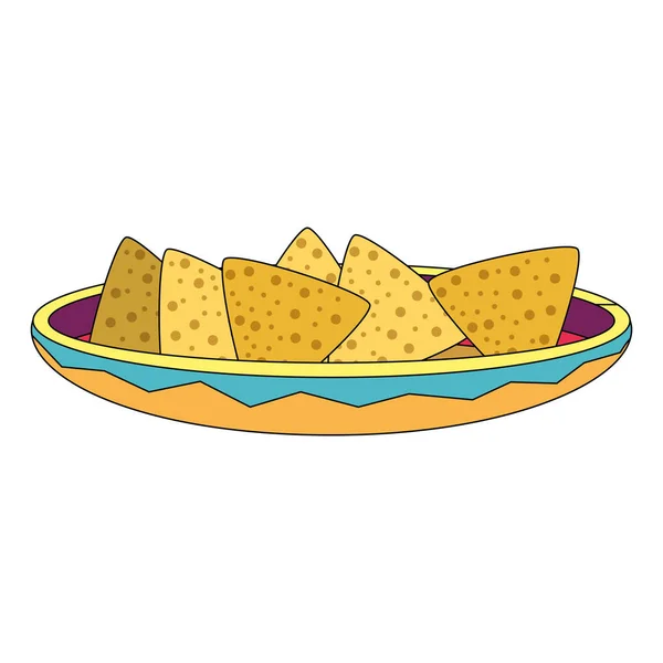 Isolerade nachos design — Stock vektor