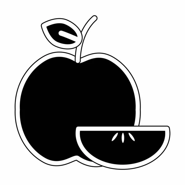 Diseño de manzana aislada — Vector de stock