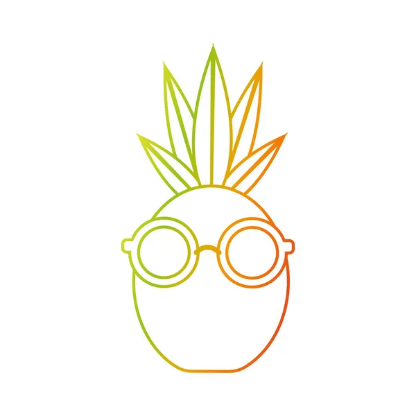 Diseño aislado de piña — Vector de stock