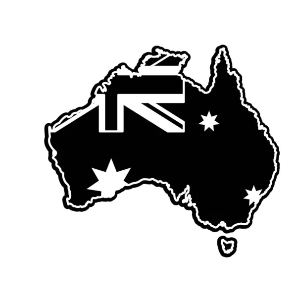 Diseño de mapa australiano — Archivo Imágenes Vectoriales