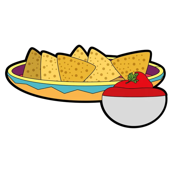 Progettazione di nachos isolati — Vettoriale Stock