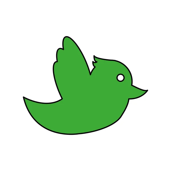 Taube Des Vogels Soziale Medien Und Multimedia Thema Isolierte Design — Stockvektor