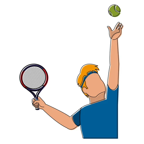 Conception de joueur de tennis — Image vectorielle