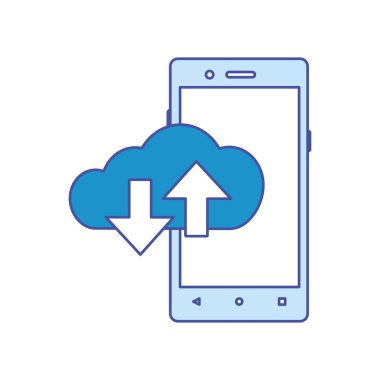 Smartphone aygıt becerikli alet ve teknoloji Tema izole tasarım vektör çizim