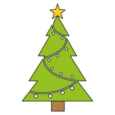 İzole çam ağacı tasarım