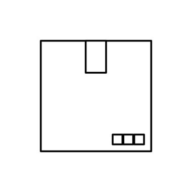 Teslimat nakliye ve lojistik Tema izole tasarım vektör çizim kutusu