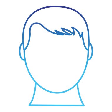 bozulmuş satır avatar adam kafa varsayılan yüz ve saç şekli vektör çizim ile