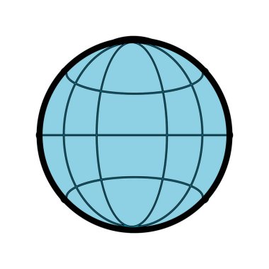 Planet earth ve küre Tema izole tasarım vektör çizim küresel Küre