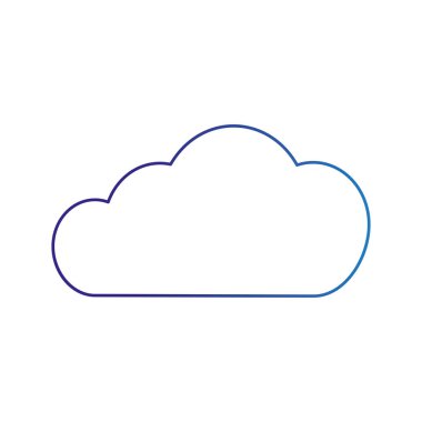 Bulut hava gökyüzü ve tema izole tasarım vektör çizim