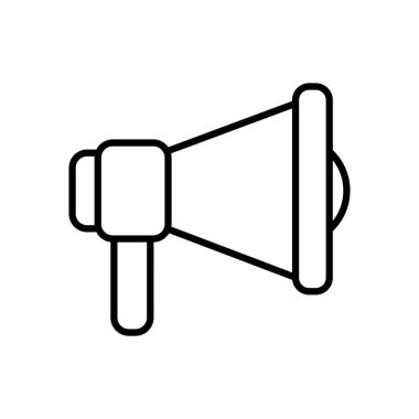 satır hoparlör megafon iletişim sesli mesaj vektör çizim