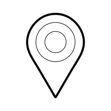 Hedef satır konumu sembole keşfetmek seyahat vektör çizim